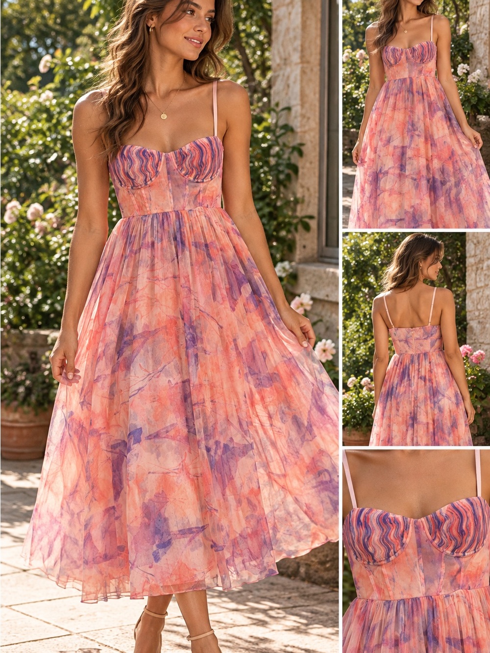 Hutch Amaya Corset Pleated dress